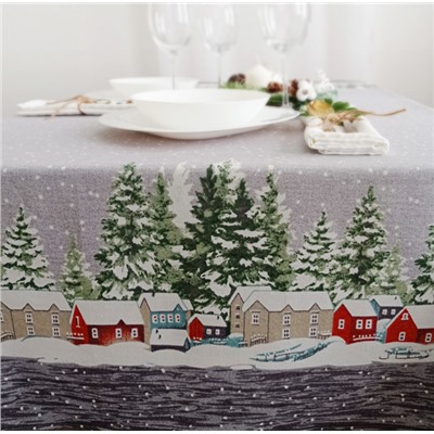 Скатерть двунитка №159 Норвежские домики