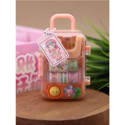 Канцелярский набор DIY в шкатулке "Suitcase", orange, шоу-бокс 16 шт.