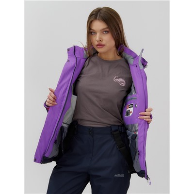 Горнолыжный костюм женский зимний УЦЕНКА фиолетового цвета 02801F