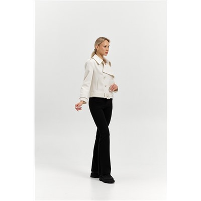 Полупальто женское демисезонное 25999 (молочный/рубчик)