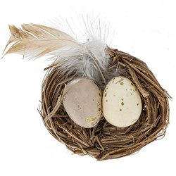 GAEM Изделие декоративное "Гнездо пасхальное", L6,5 W6,5 H2 см, 3в.