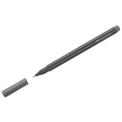 Ручка капиллярная Faber-Castell "Grip Finepen" теплая серая, 0,4мм, трехгранная