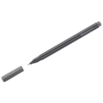 Ручка капиллярная Faber-Castell "Grip Finepen" теплая серая, 0,4мм, трехгранная