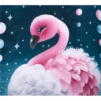 Ткань перкаль Молодежка / Розовый фламинго 1 (основа)