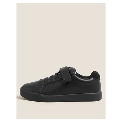 Kids' Leather Riptape School Shoes (8 Small-1 Large)