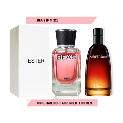Tester Beas M225 Christian Dior Fahrenheit Men edp 25 ml, Парфюм мужской Beas M225 создан по мотивам аромата Christian Dior Fahrenheit
