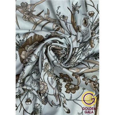 Платок утепленный "Византия" Арт 2026/1 (фон нежно-голубой)