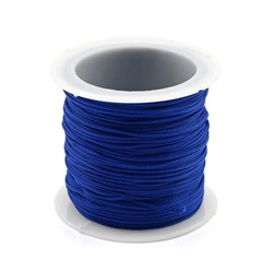 Шнур для плетения шелковый 0,8мм цв.синий, 15м.