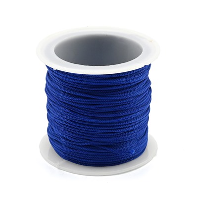 Шнур для плетения шелковый 0,8мм цв.синий, 15м.