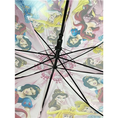 Зонт-трость для девочки с мультгероями полуавтомат Арт 001/5