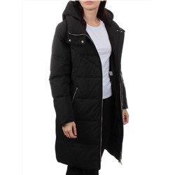 98720 BLACK Пальто зимнее женское (холлофайбер 150 гр.)