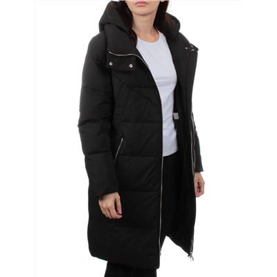 98720 BLACK Пальто зимнее женское (холлофайбер 150 гр.)