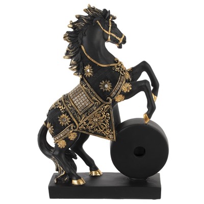 GAEM Фигурка декоративная "Лошадь" с часами (AAx1,н.п.), L23 W7 H33 см