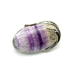 Брошь флюорит " Овал " 42*26мм.