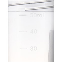 Контейнер для биоматериалов 60 мл, завинчивающаяся крышка, матовое окно, индивидуальная упаковка