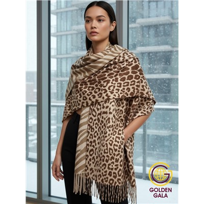 Палантин теплый кашемировый с двусторонним принтом Арт 2322/3