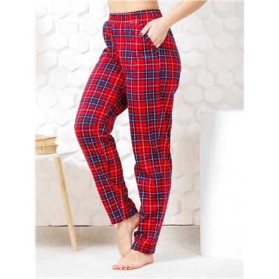 614 Брюки Клетка красный Свт