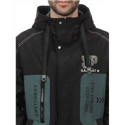 2171 BLACK GREEN Куртка мужская зимняя облегченная (130 гр. холлофайбер)