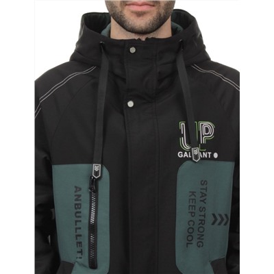 2171 BLACK GREEN Куртка мужская зимняя облегченная (130 гр. холлофайбер)