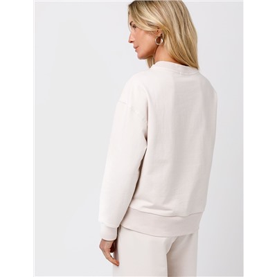 Свитшот из эластичного футера с авторским принтом