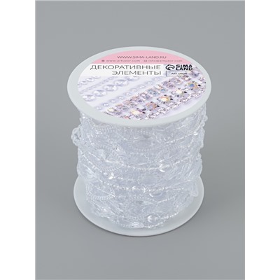 Бусы на нитях, 15 мм, 9±1 м, прозрачные