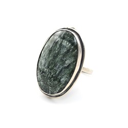 Кольцо серафинит " Овал " 21*31мм, размер 18
