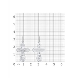 крест из серебра штампованный белый