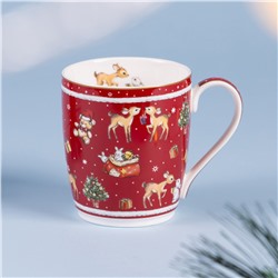 КРУЖКА LEFARD "С НОВЫМ ГОДОМ!" 300 МЛ КРАСНАЯ (КОР=36ШТ.)