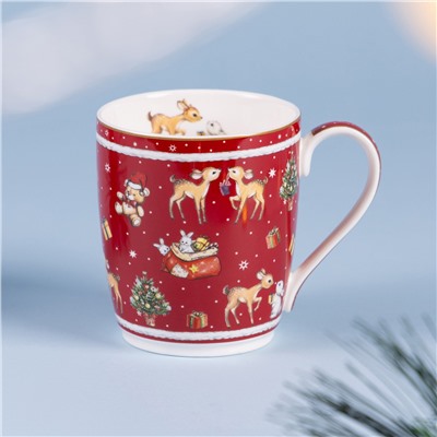 КРУЖКА LEFARD "С НОВЫМ ГОДОМ!" 300 МЛ КРАСНАЯ (КОР=36ШТ.)