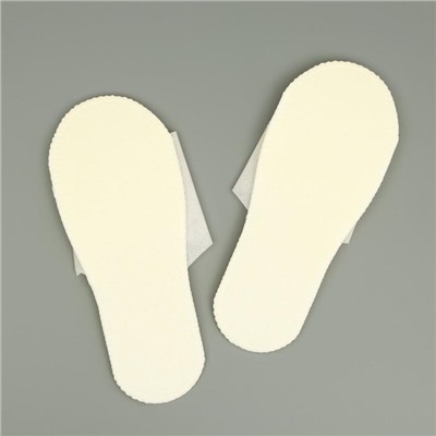 Одноразовые тапочки, Стандарт, бело-бежевые, 42р.