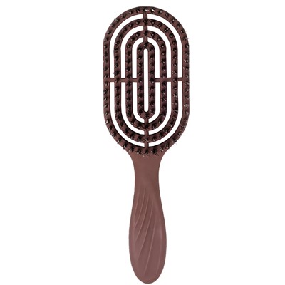 SOLOMEYA Расческа массажная с нат.щетиной КОРИЧНЕВАЯ