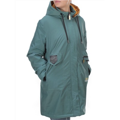 22-908 GRAY/GREEN Куртка демисезонная женская (100 гр. синтепон) PLOOEPLOO