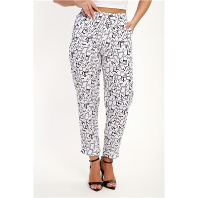 Женские брюки 32831 / черно-белый