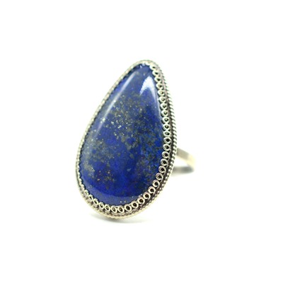 Кольцо лазурит " Капля " 21*33мм, размер 18,5