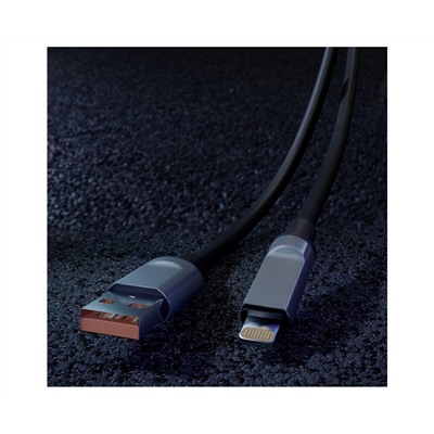 Кабель Smartbuy Bold, USB - Lightning, для Apple, экстрапрочный, 3A output, оплетка TPE, 1м, черный