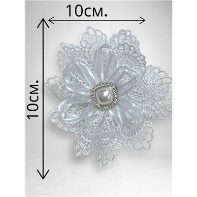 Бантик на эластичной резинке ажурное кружево 1 шт Арт 149/14