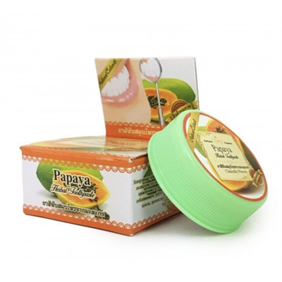 Тайская Травяная Зубная Отбеливающая Паста Rochjana  Папайя, 30 гр