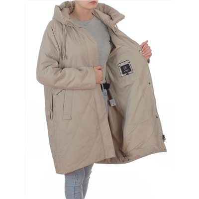 8010 BEIGE Куртка демисезонная женская (100 гр. холлофайбер)