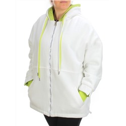 2561 WHITE/YELLOW Худи женское (50 гр. синтепон)