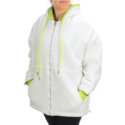 2561 WHITE/YELLOW Худи женское (50 гр. синтепон)