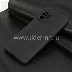 Задняя панель для Xiaomi  Redmi Note 10 Pro Силикон матовый (черная)
