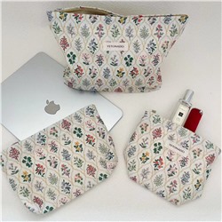 Fresh capacious cosmetic bag, storage system, cloth bag to go out, handheld storage bag, Korean style