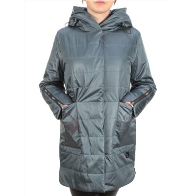 ZW-2181-C GRAY/GREEN Куртка демисезонная женская BLACK LEOPARD (100 гр.синтепона)
