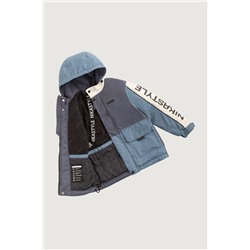Куртка утеплённая для мальчика NIKASTYLE 4м4325 Графит джинс Nikastyle