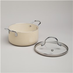 КАСТРЮЛЯ AGNESS С АНТИП. ПОКР.  И СТЕКЛ. КРЫШКОЙ 1350 МЛ, 16*8 СМ