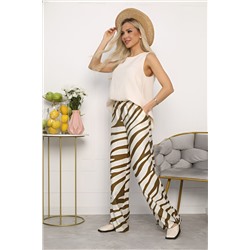 Брюки Калейдоскоп (айвори/хаки) Б13605-30М