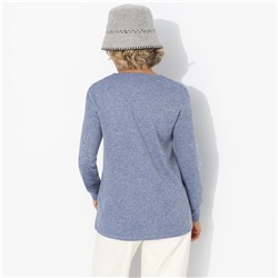 Лонгслив из мягкого трикотажа, Мелодия цвета (голубой)