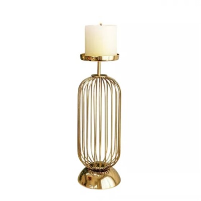 Металлический подсвечник, Decorative Pillar Candle Stand for Home (12 Inch), произв. Behoma
