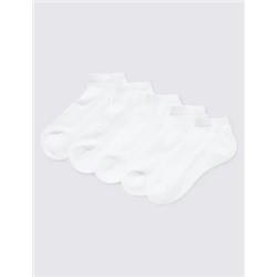 5pk of Cushioned Trainer Liner Socks