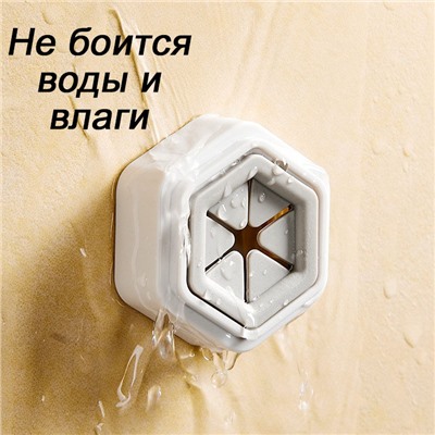 Крючок для микрофибры и полотенец, самоклеящийся, размер: 5.4х4.9х2.2 см КСР-01 слоновая_кость